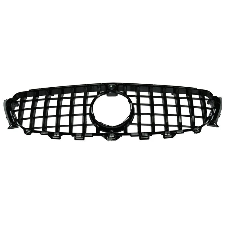 WINAUTO For W213 GT Model 2016-2019 Piano Black ABS Car Front Bumper Grille with Camera Hole