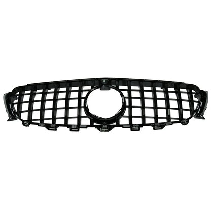 WINAUTO For W213 GT Model 2016-2019 Piano Black ABS Car Front Bumper Grille with Camera Hole
