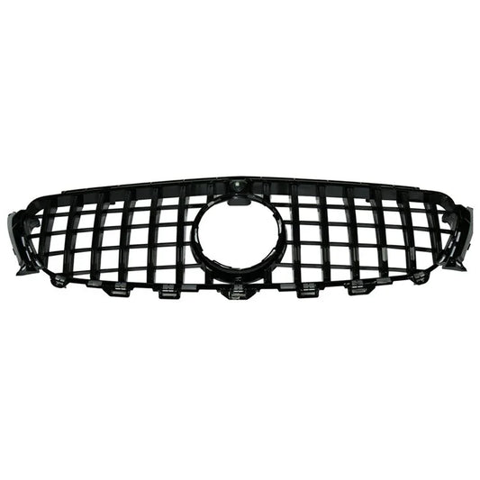 WINAUTO For W213 GT Model 2016-2019 Piano Black ABS Car Front Bumper Grille with Camera Hole