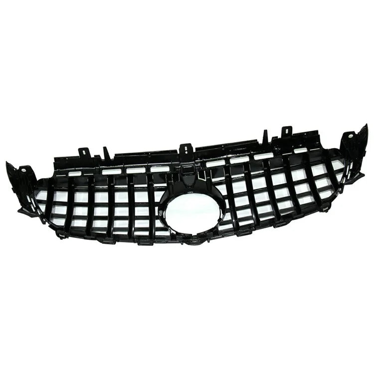 WINAUTO For W213 GT Model 2016-2019 Piano Black ABS Car Front Bumper Grille with Camera Hole