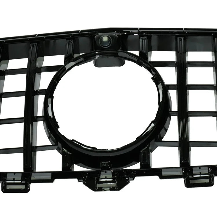 WINAUTO For W213 GT Model 2016-2019 Piano Black ABS Car Front Bumper Grille with Camera Hole