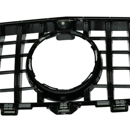 WINAUTO For W213 GT Model 2016-2019 Piano Black ABS Car Front Bumper Grille with Camera Hole