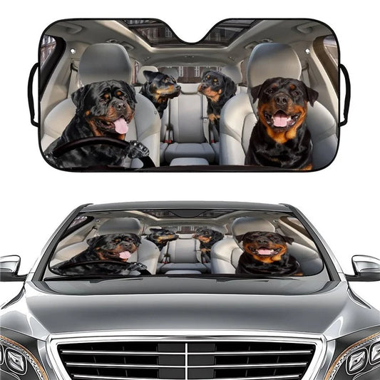 70x138cm Car Windshield Sunshade Patterns Print UV Protection Front Window Sun Shade