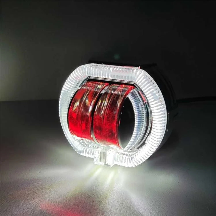 Motorcycle Modified LED Headlight Dual Aperture Motorbike Spotlight
