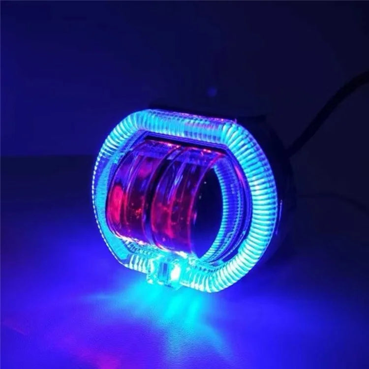 Motorcycle Modified LED Headlight Dual Aperture Motorbike Spotlight