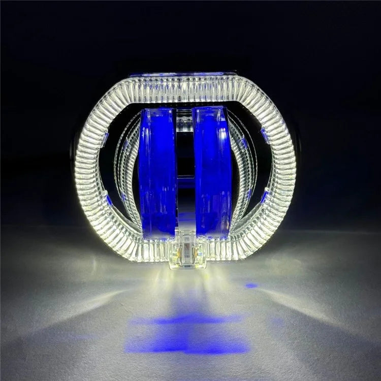 Motorcycle Modified LED Headlight Dual Aperture Motorbike Spotlight