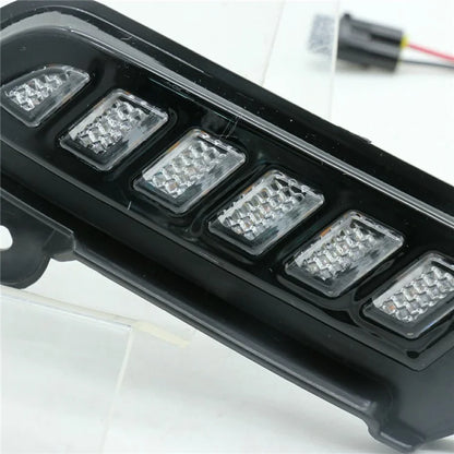 For Toyota Tacoma 2016-2020 1 Pair Car Daytime Running Light White+Yellow LED Turn Signal Lamp