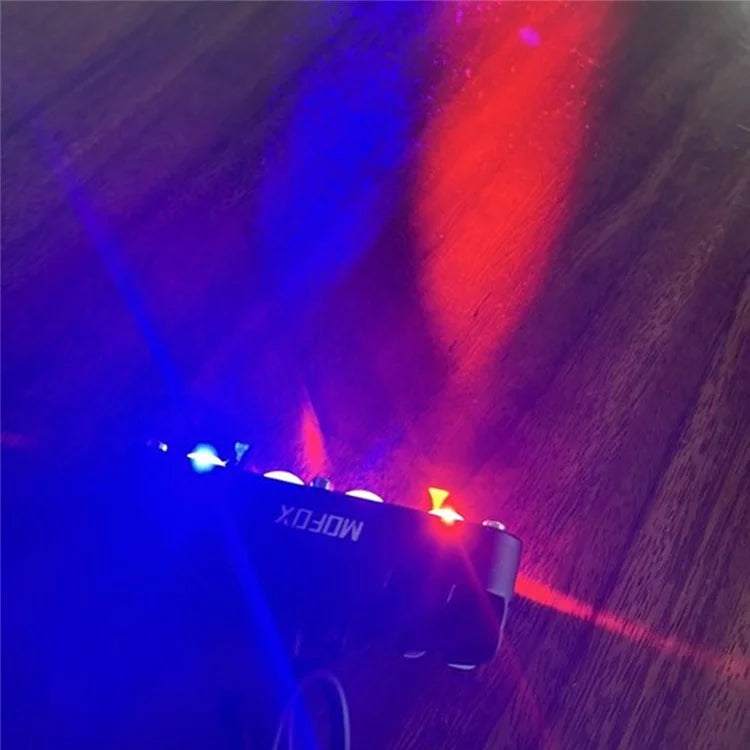 JP-V68 Motorcycle Truck Off-Road Vehicle LED Spotlight Yellow+White Strobe Red+Blue Warning Headlight