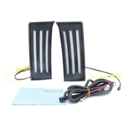 1 Pair for Toyota Tundra 2022-2023 Anti-fog LED Daytime Running Lights Turn Signal Lamps