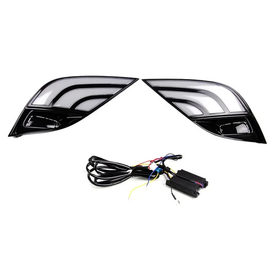 1Pair Daytime Running Light for Toyota Camry 2018 Front Lights 3-Color LED Turn Signal Lamp Car Modified Parts