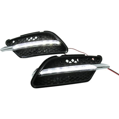 WINAUTO MCL096DCP For C-Class W204 AMG 2008 2009 2010 C200 C260 C300 1 Pair White LED Daytime Running Light
