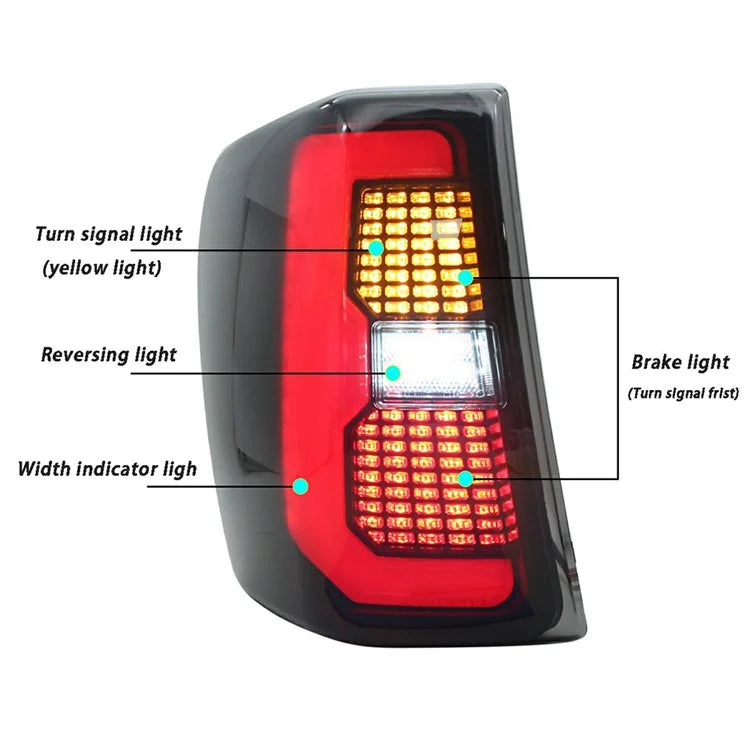 WINAUTO 1 Pair LED Taillight Car Tail Lamp for Jeep Grand Cherokee 1999-2004