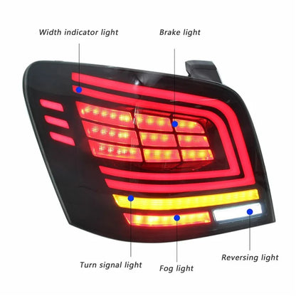 WINAUTO 2Pcs Car LED Taillight for GLK 2007-2015 Multi-function Turn Signal Light