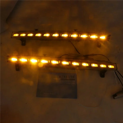 WINAUTO 1 Pair Waterproof LED DRL Light for Q7 2010-2015 Flowing Turn Signal Lamp