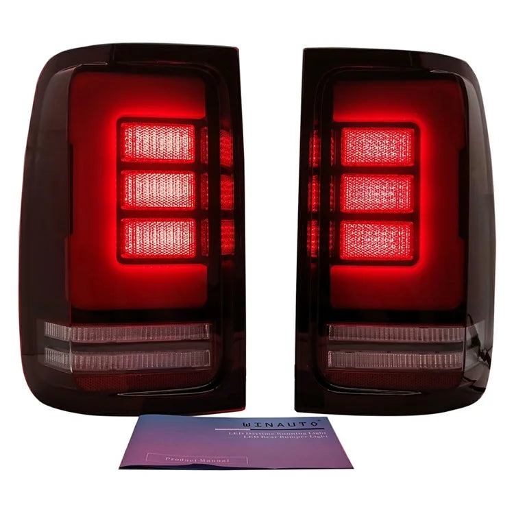 WINAUTO 2Pcs for Amarok 2008-2019 Car LED Tail Lamp Braking Turn Signal Light