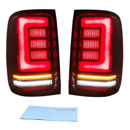 WINAUTO 2Pcs for Amarok 2008-2019 Car LED Tail Lamp Braking Turn Signal Light