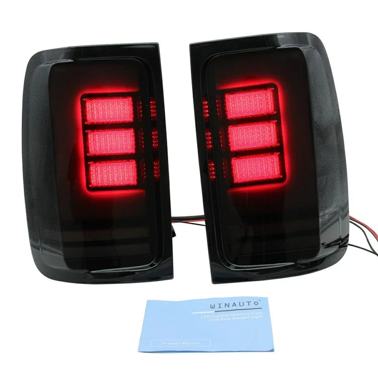 WINAUTO 2Pcs for Amarok 2008-2019 Car LED Tail Lamp Braking Turn Signal Light