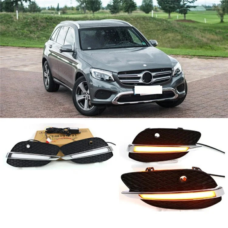 WINAUTO 1 Pair DRL Lights for GLC Grade X205 2015-2016 Car Daytime Running Lamps