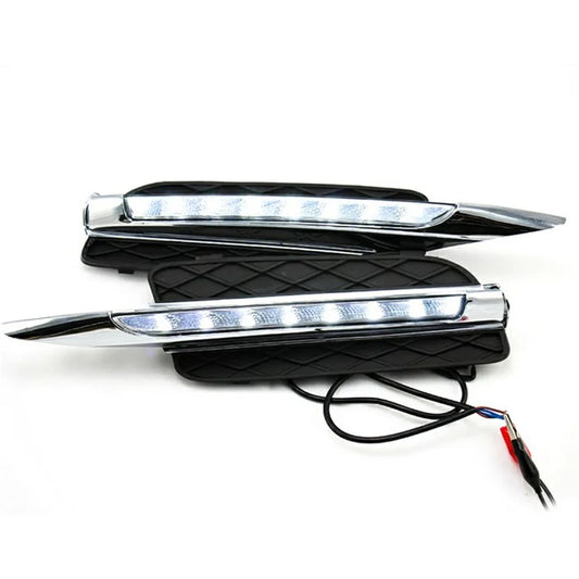WINAUTO 1 Pair LED Daytime Running Lights for X5 E70 (2007-2010) Electroplating Clear Driving Light