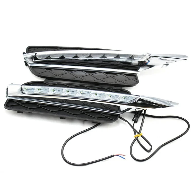 WINAUTO 1 Pair LED Daytime Running Lights for X5 E70 (2007-2010) Electroplating Clear Driving Light