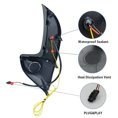WINAUTO For Toyota Yaris 2020-2021 LED Daytime Running Light Turn Signal Lamp