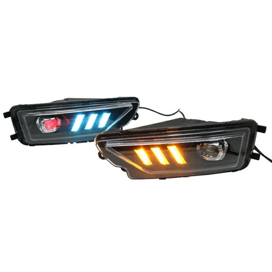WINAUTO 1 Pair for Amarok 2016-2020 3-Color LED Daytime Running Lights Turn Signal Lamp