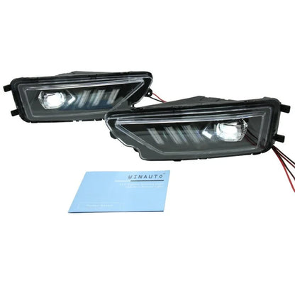 WINAUTO 1 Pair for Amarok 2016-2020 3-Color LED Daytime Running Lights Turn Signal Lamp
