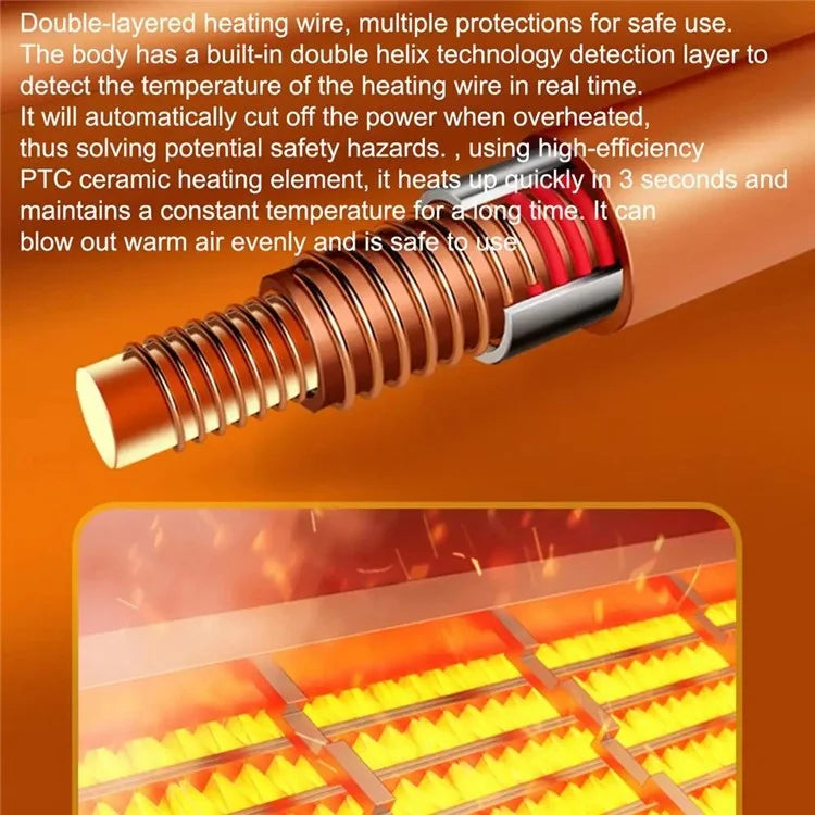24V Car Heater Windshield Defrosting Defogging Vehicle Interior Heating Fan
