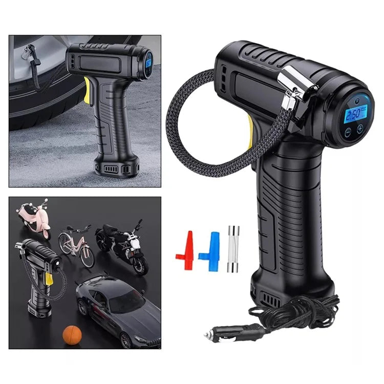 Rechargeable Wireless Electric Air Pump Digital Display Car Motorcycle Bike Tire Inflator