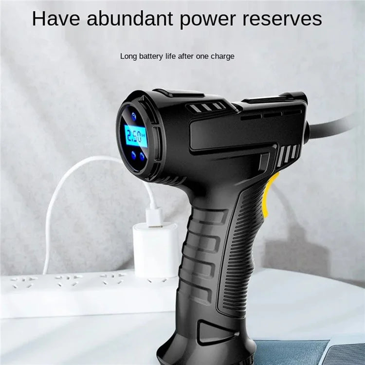 Rechargeable Wireless Electric Air Pump Digital Display Car Motorcycle Bike Tire Inflator