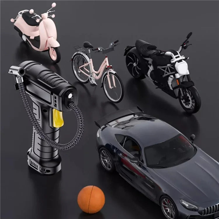 Rechargeable Wireless Electric Air Pump Digital Display Car Motorcycle Bike Tire Inflator