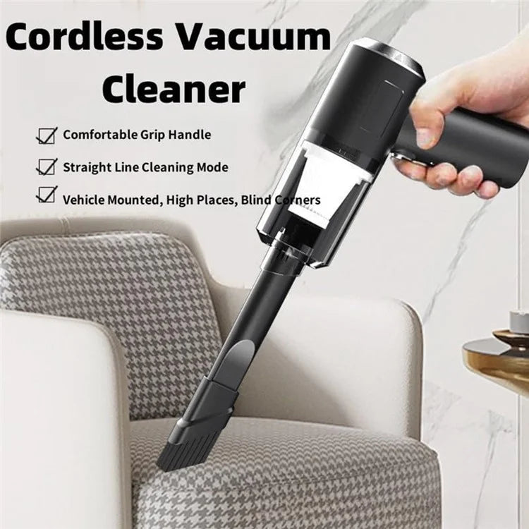 Rechargeable Car Vacuum Cleaner High Power Handheld Car Home Cleaning Tool, 800mAh Battery