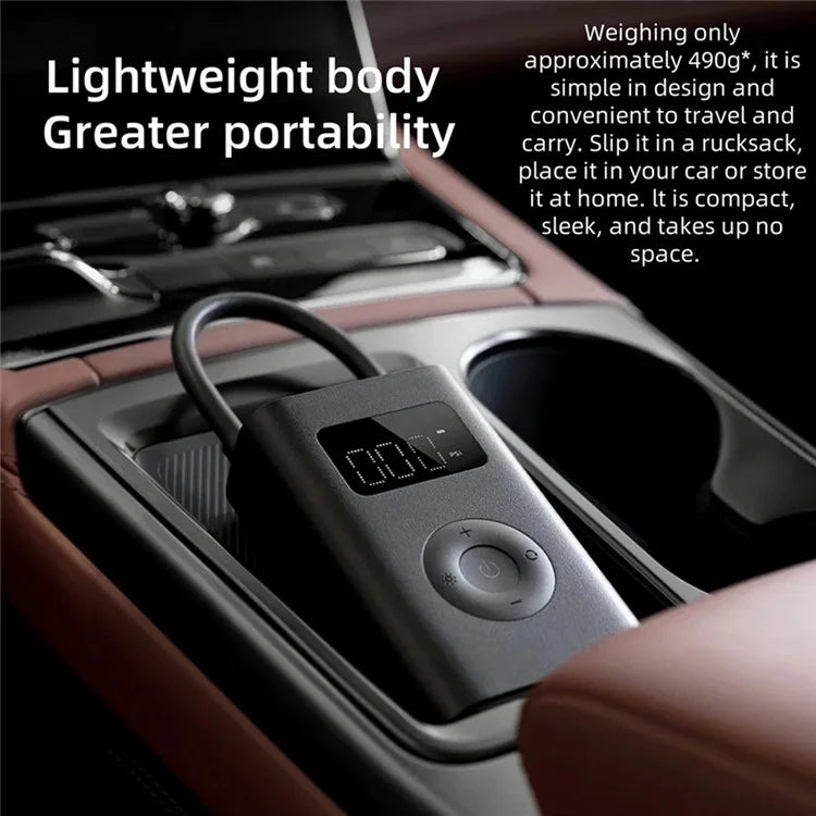 XIAOMI MIJIA MJCQB06QW Portable Car Electric Air Compressor 2 Mini Air Pump 150PSI Inflator with LED Light