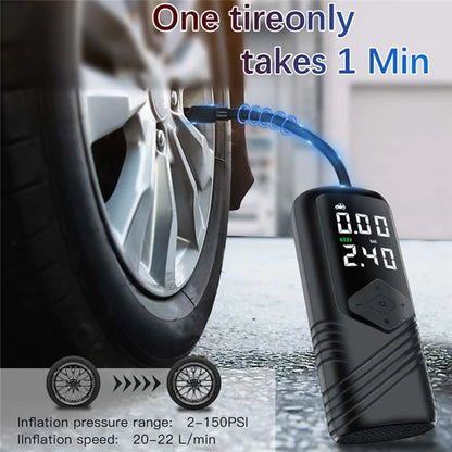 AERMOTOR Wireless Smart Car Air Pump Portable Flashlight Rechargeable Inflator for SUV Tire