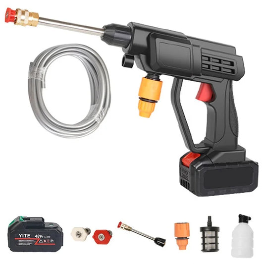 8108 Electric Car Washer 48VH 12000mAh Washing Machine Brushed Motor Car Water Gun