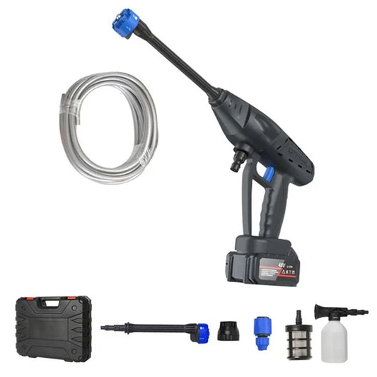 8103 Household Electric Car Washing Machine 48VH 12000mAh Car Water Gun with Sprayer Nozzle