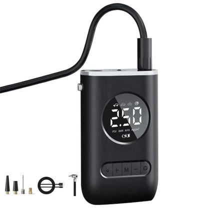 CQB-3668 Inflatable Pump Portable Handheld Digital Display Rechargeable Tire Pump with LED Light