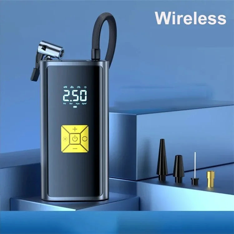 CQB-9620 Portable Cordless Tyre Inflator Digital Display Car Pump with LED Light Power Bank Function