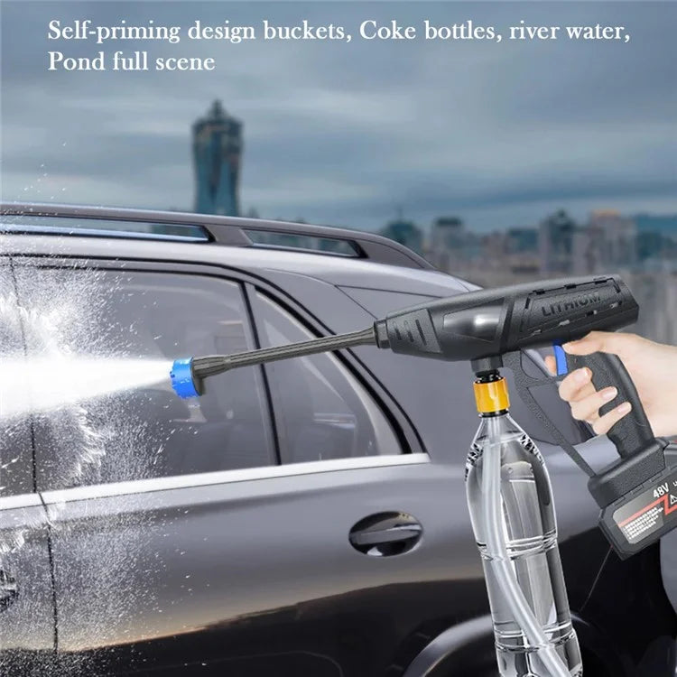 8103 High Pressure Water Gun Electric Car Household Spray Washer Cleaner Washing Machine (Battery: 96VH 18000mAh)