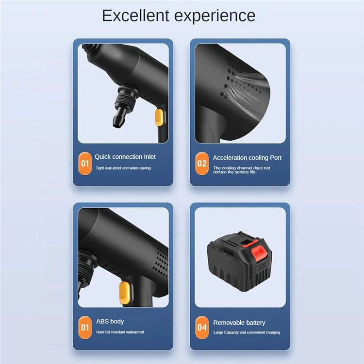 ZHONG HUI ZH-HXCQ Rechargeable Car Washing Water Gun Garden Watering Electric Water Sprayer
