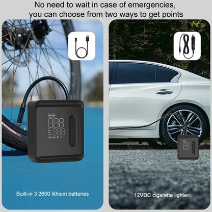 NW05-P Cordless Car Air Pump Inflator Multifunctional Digital Display Tyre Inflator with LED Light