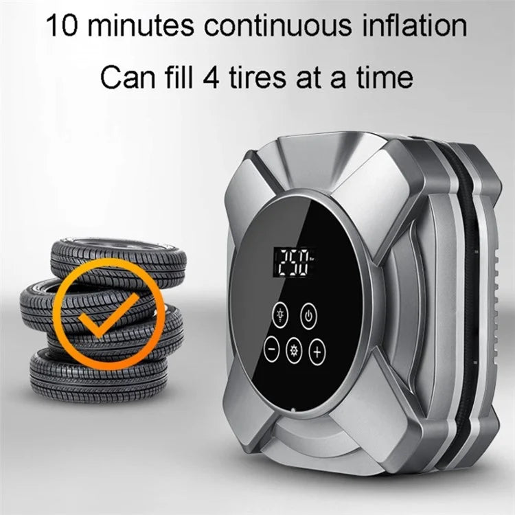 ZY5201 19 Cylinder 12V Car Touch Screen Digital Display Tire Inflator Air Pump