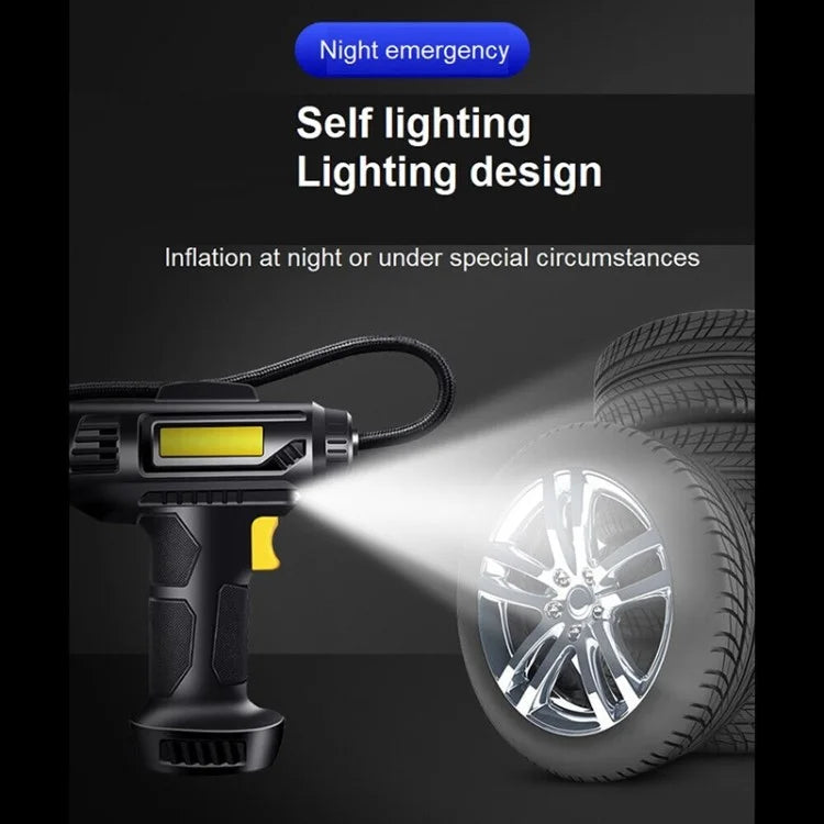 Cordless Tyre Inflator Air Compressor Digital Rechargeable Car Tyre Pump with LED Light