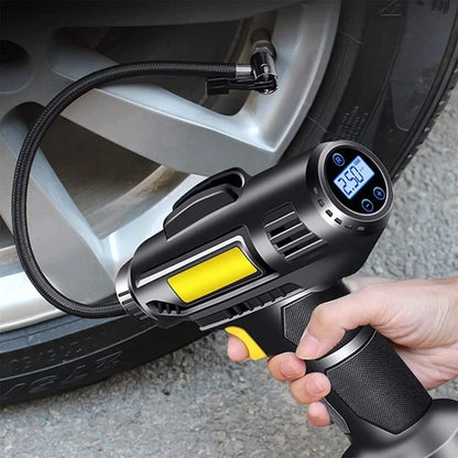 Cordless Tyre Inflator Air Compressor Digital Rechargeable Car Tyre Pump with LED Light