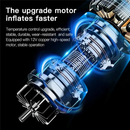 AI8 12V Car Air Pump Emergency Flashlight Power Supply Portable Phone Charger