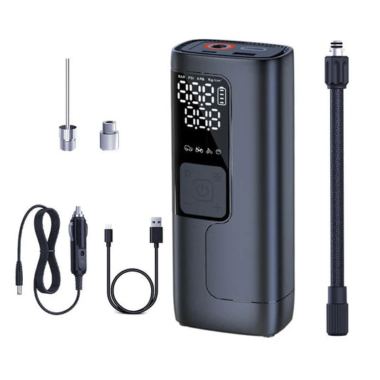 NW06 Portable Car Tire Pump Digital Display Air Inflator with Power Bank Function