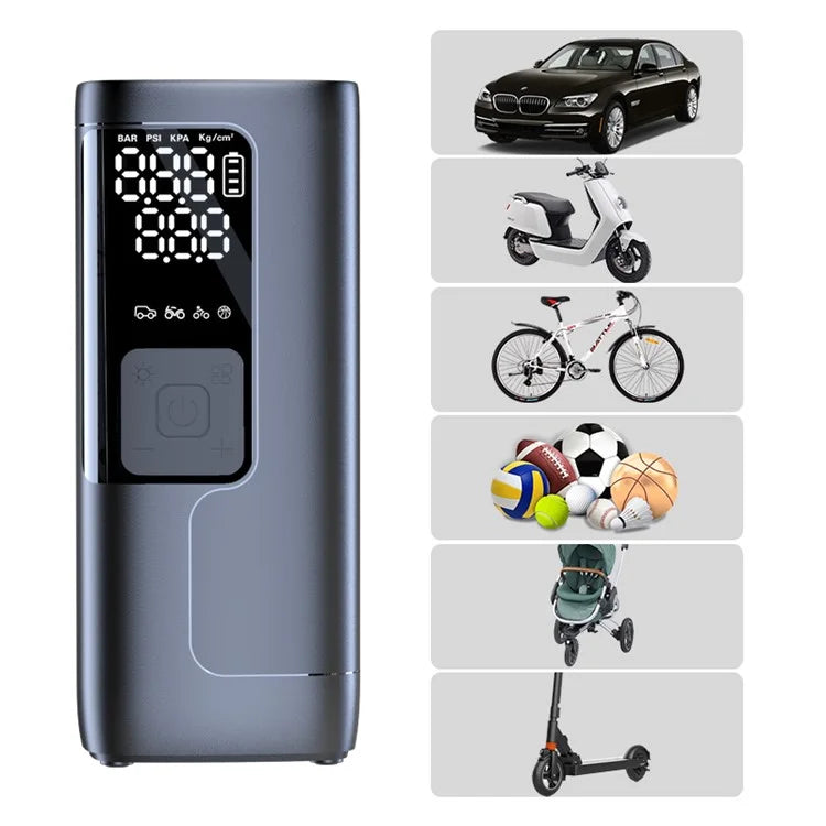 NW06 Portable Car Tire Pump Digital Display Air Inflator with Power Bank Function