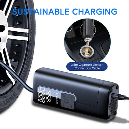 NW06 Portable Car Tire Pump Digital Display Air Inflator with Power Bank Function