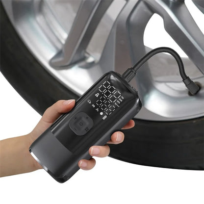 KP01 Smart Digital Vehicles Tire Pump with LED Light, Support Power Bank Function