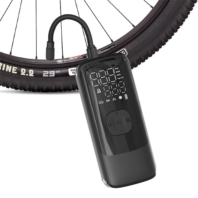 KP01 Smart Digital Vehicles Tire Pump with LED Light, Support Power Bank Function